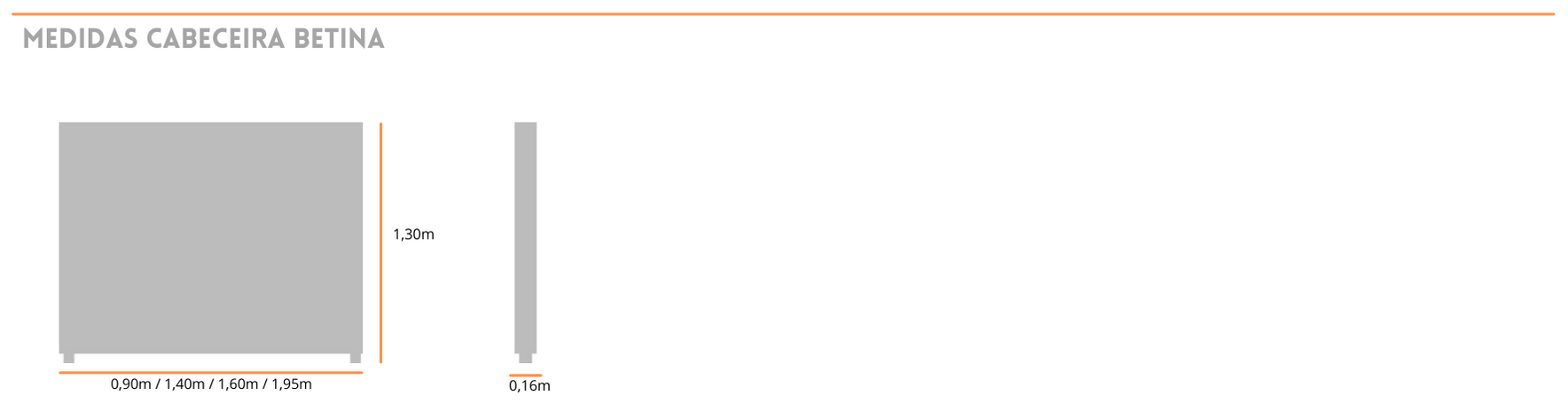 CABECEIRA BETINA - Especificaciones