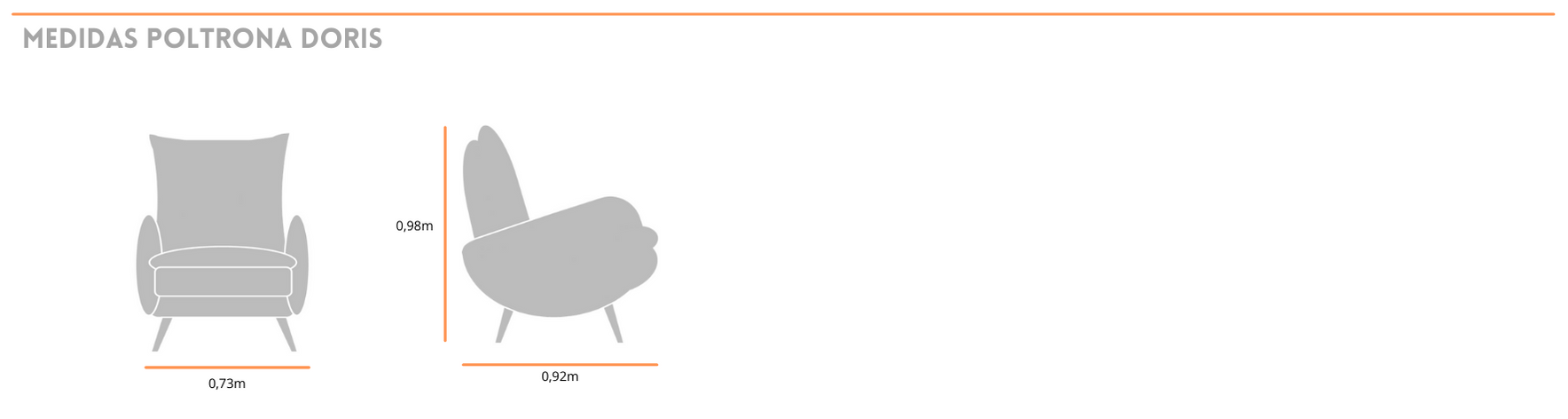POLTRONA DORIS - Especificaciones